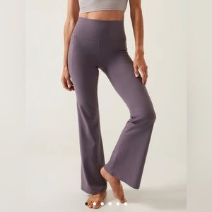 Athleta Salutation Stash Flare Pant (in Dusk Violet)